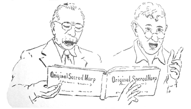 sketch of two men singing